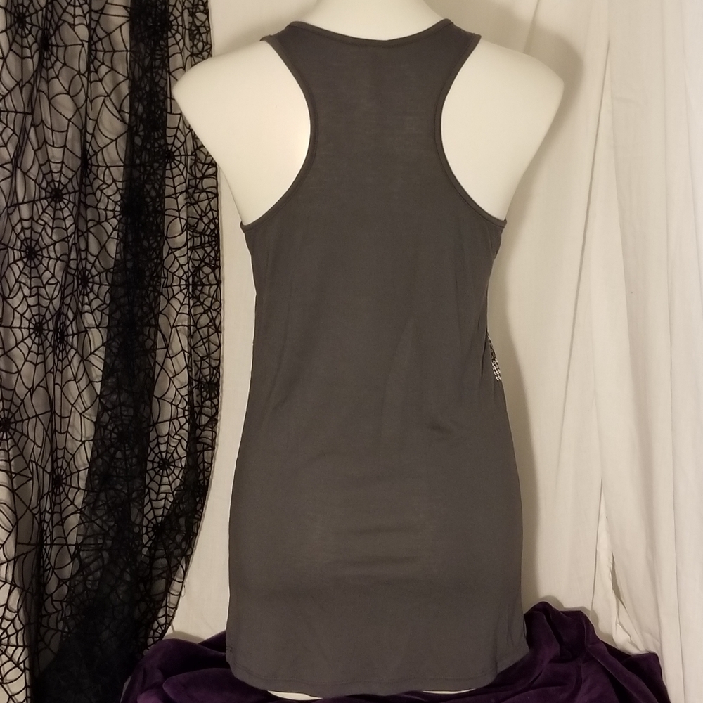 EUC!!! Gray sequined long tank. GLAM & COMFORT! - Picture 3 of 6